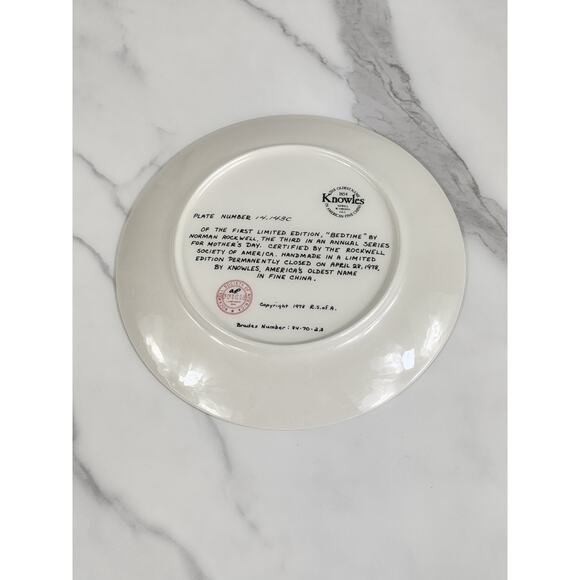 Bedtime Plate Wall Decor 1978 Fine China 8 1/2" Mother's Day Home Decor Vintage - Picture 10 of 12